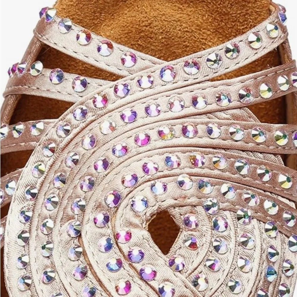 Chic Rhinestone Embellished Heels - Picture 2 of 7